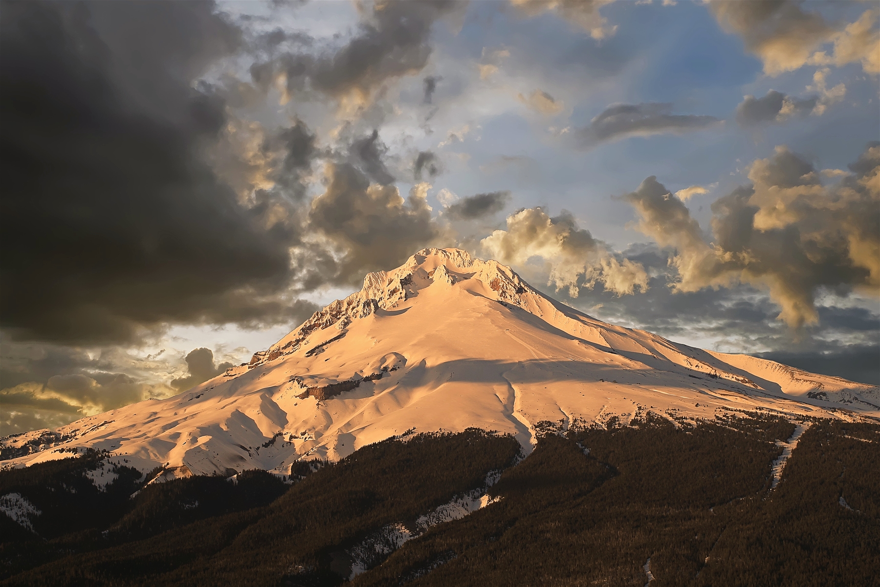 Stormy Sunset Over Mt. Hood